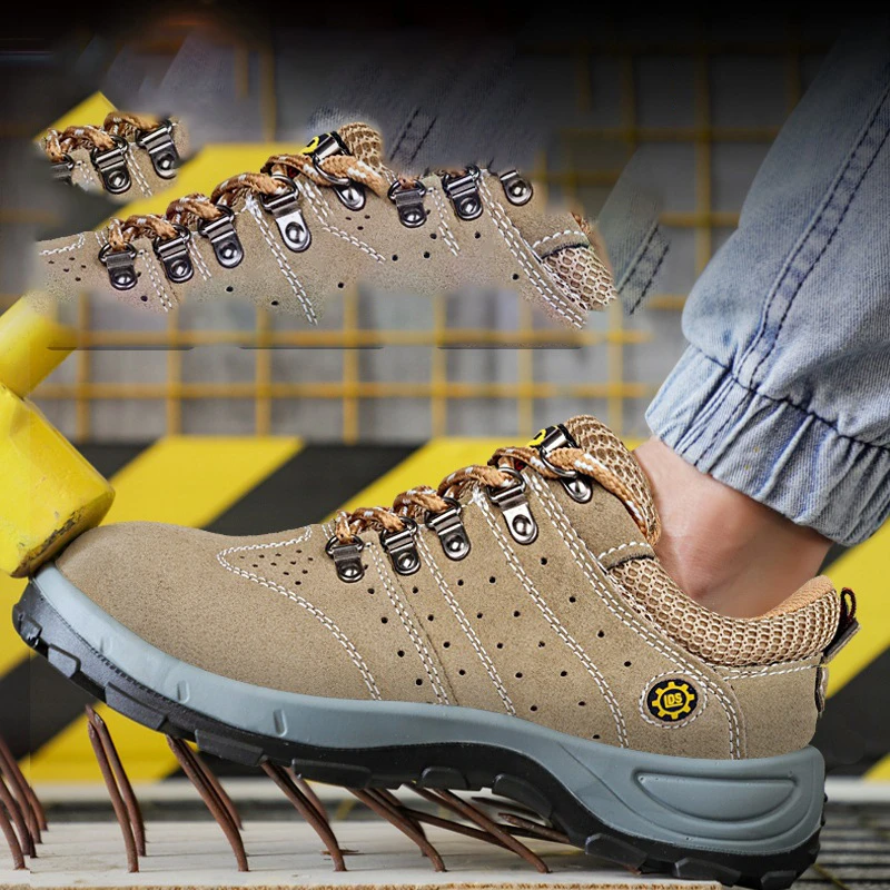 Chaussures de sécurité avec embout en acier anti-perforation